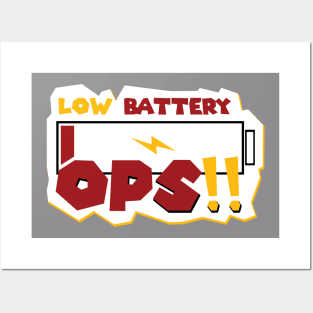 low battery Posters and Art